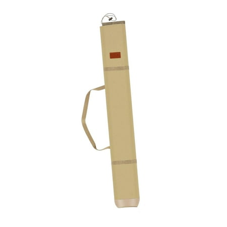 Fishing Pole Bag Folding Wear Resistant Traveling with Strap Thickening Canvas Fishing Tackle Tool Bag for Boxes Fishing Umbrellas 120cm Beige