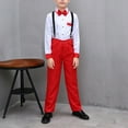 thumbnail image 4 of MKOSPLRT Vintage 4 Pcs Boys' Suspenders Suit Set 3-18Y Long Sleeve Lapel Shirt + Bow Tie + Dress Pants 1920s Themed Party Outfit, 4 of 4