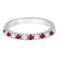 thumbnail image 3 of Red Ruby Wedding Engagement Stackable Ring Guard Band Stacking 925 Sterling Silver Gemstone Jewelry For Women Gift, 3 of 5