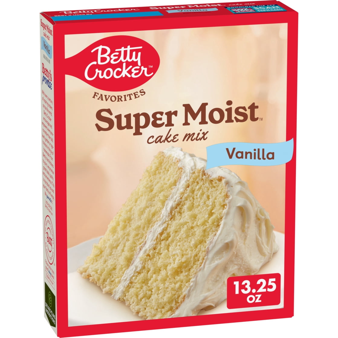 (12 pack) Betty Crocker Favorites Super Moist Vanilla Cake Mix, 13.25 oz