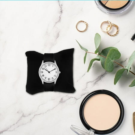 COOPHYA 8Pcs Display Pillows for Jewelry Black Velvet Watch Cushions for Display Cabinets
