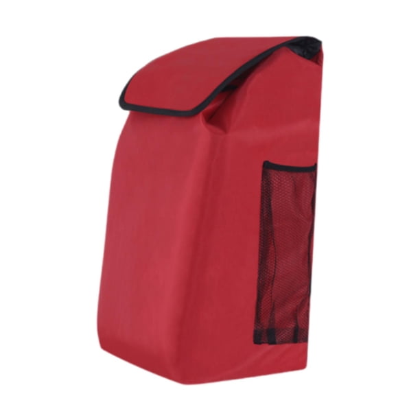 Bolsa para carrito de compras, bolsa de almacenamiento, bolsa de repuesto, accesorios portátiles y reutilizables para carrito. rojo