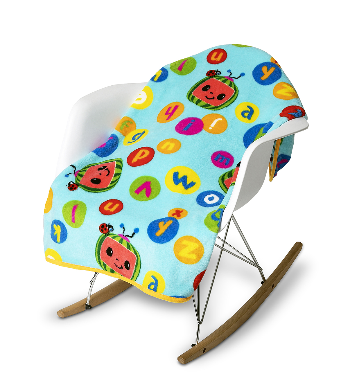 CoComelon Coral Plush Toddler Blanket, 40" x 50", Blue photo 3