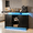 Black, variant on DreamCurship LED Sideboard Buffet Cabinet, Black Wine Bar Cabinet with LED Light, Coffee Bar Cabinet with Charging Station, Black