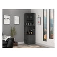 thumbnail image 1 of TUHOME Syrah Corner Bar Cabinet - Smoky Oak  Engineered Wood, 1 of 9