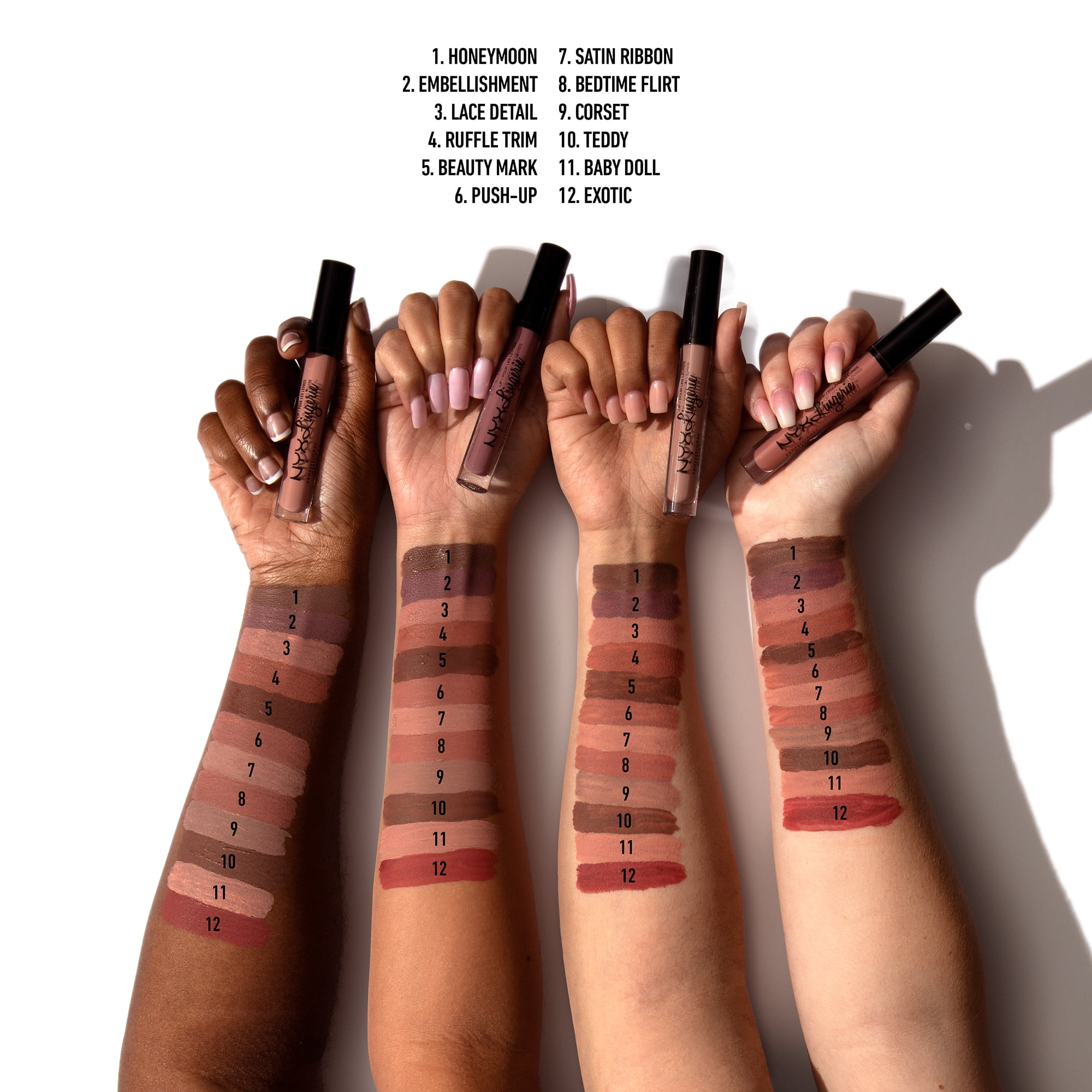 NYX Professional Makeup Lip Lingerie Liquid Lipstick, Ruffle Trim