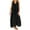 Black, variant on Womens Maxi Dress, Women Sleeveless V-Neck Sling Lace Solid Dress, Plus Size Summer Casual Long Dresses, Wedding Guest Dresses Beach Party Dress Black XXL