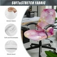 thumbnail image 3 of HELLHERO Marble Star Print Office Chair Cover Set, Computer Chair Cover with Armrest Covers, Breathable Office Cushion Backrest Covers for Rotating Chairs, Pink, 3 of 6