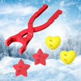 thumbnail image 1 of Bonito clip para hacer bolas de nieve, juguete creativo de invierno, abrazadera para nieve al aire libre, para niños, niños, adultos, jugar peleas de corazón de pentagrama Macarena Clip para hacer bolas de nieve, 1 of 7