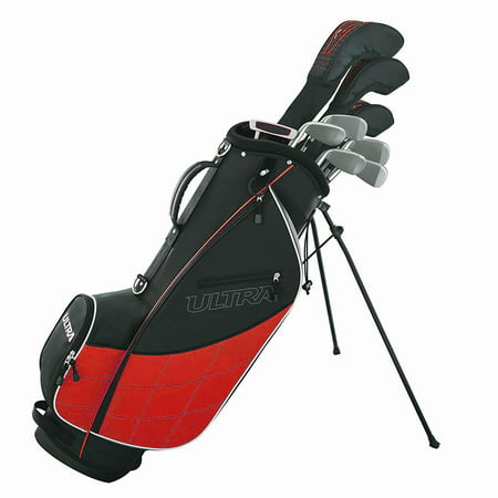 Wilson Ultra Men's 13-Piece, Left-Handed Golf Club Set w/ Bag, Black &