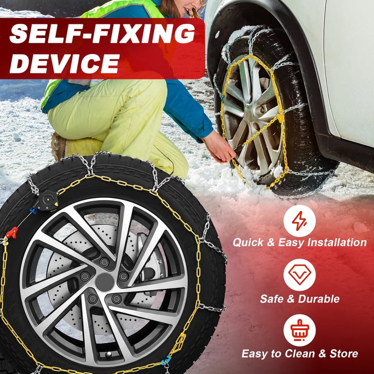Lafati Auto-Tightening Snow Chains with Quick Buckle, Set of 2 photo 2