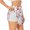White, variant on Red Lips Printed 2 in 1 Women's Workout Shorts for Athletic Gym Running Shorts with Phone Pockets-XX-Large