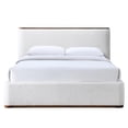 thumbnail image 5 of Omax Decor Aspen Upholstered Platform Queen Bed in White Cream Boucle Fabric, 5 of 9