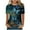 Navy, variant on Women's Blue Butterfly Floral Print T-Shirt - Short Sleeve Casual Tee, Artistic for Gallery Visits & Outings