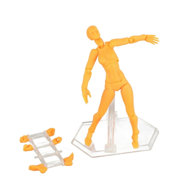 Manikin Action Figure Model, Scale Muscle Action Flexible Figure with Head Sculpt Miniature Body Doll for Sketching, Painting, Drawing