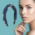 thumbnail image 2 of Unique Bargains 1 Pc Fashion Flower Pattern Headbands for Women Navy Blue, 2 of 6