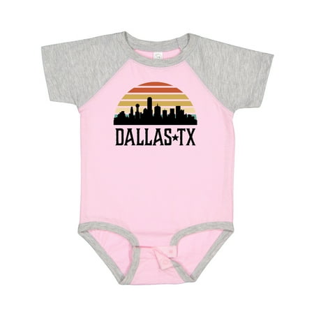 

Inktastic Dallas Texas Skyline Vintage Gift Baby Boy or Baby Girl Bodysuit