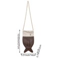 thumbnail image 2 of Hzzsbu Cute Fish Shape Crossbody Bag, Hollow Woven Leather Drawstring Shoulder Purse, 2 of 7