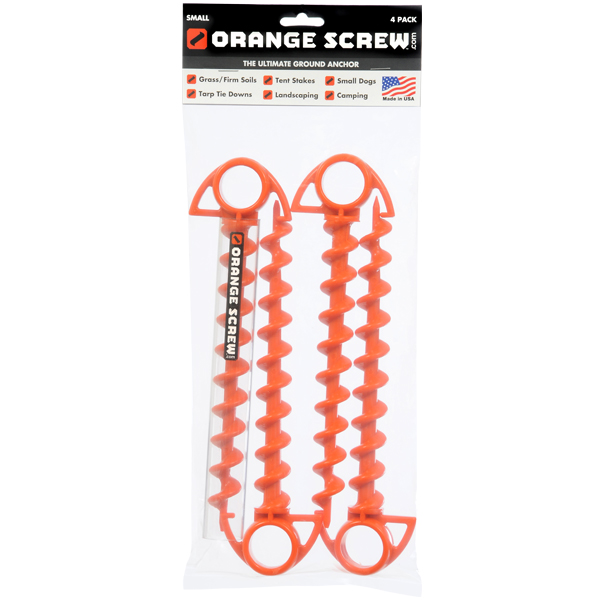 Orange Screw: The Ultimate Ground Anchor Small Pack Made in The USA 