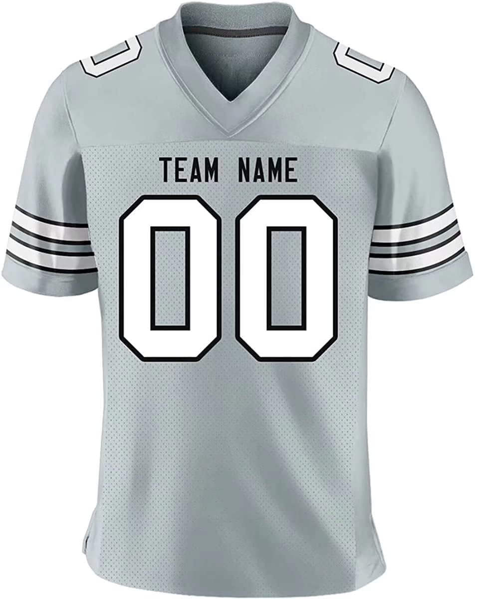 Custom Football Jerseys Stitched with Team Name and Number Personalized & Customized Jersey for Men/Women/Boys 