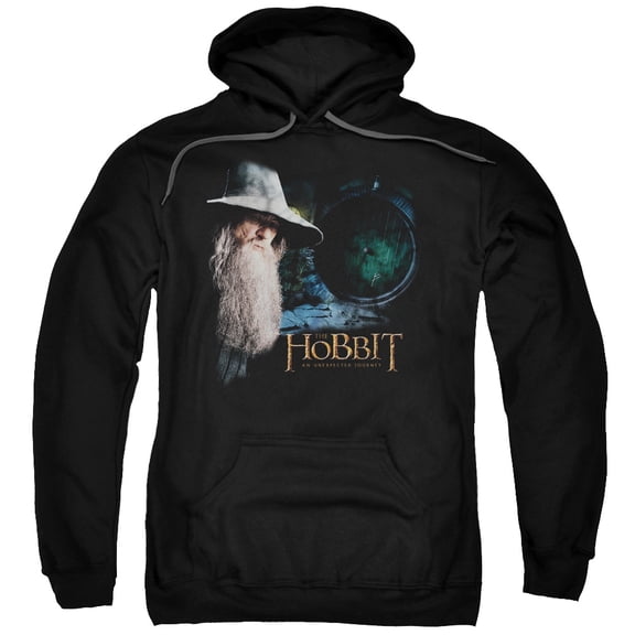 The Hobbit The Door Adult Pullover Hoodie Sweatshirt Black