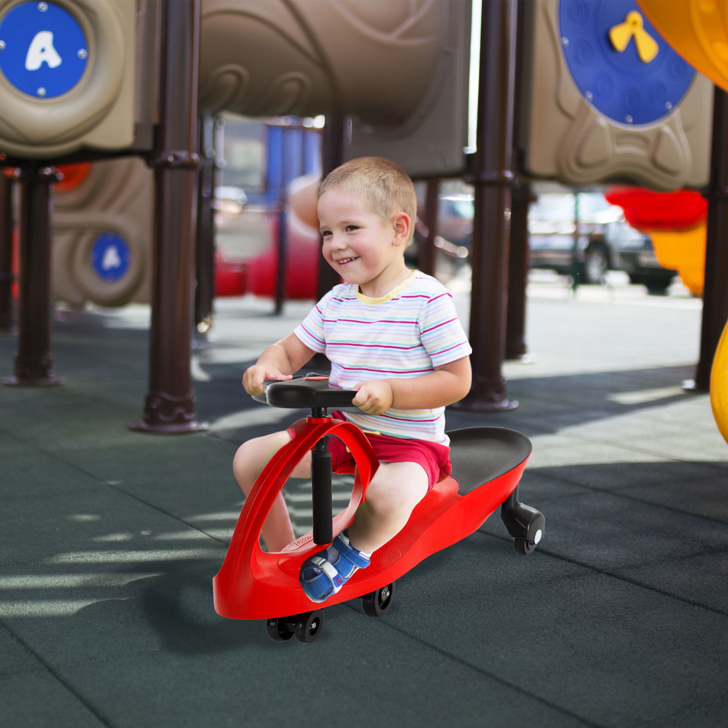 Lil Rider Wiggle Car for Ages 3 and Up - Twist, Wiggle, and Go (Red)