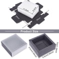 thumbnail image 2 of Foldable Creative Kraft Paper box Wedding Favor boxes Favour box Paper Gift box with PVC Frosted Cover Square Black Finished Product: 8.3x8.3x3.2cm, 2 of 5