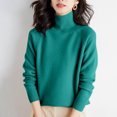 thumbnail image 2 of Ashirexll Sweaters for Women Trendy, Pullover Sweaters for Women, Womens Solid Color Raglan High Neck Thick Knit Pullover Sweater Loose Fitting Top, 2 of 4