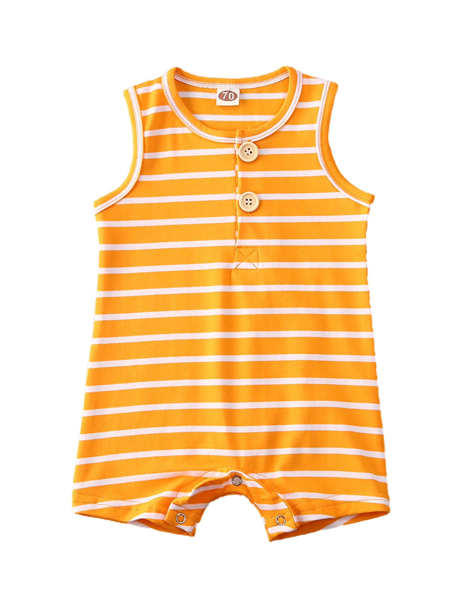 Baby Boy Romper Newborn Girls Outfits Striped One-Piece Coverall Sleeveless Clothing Set for Baby Girls 
