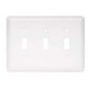 Liberty 64385 White Stamped Triple Switch Cover Plate