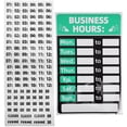 thumbnail image 1 of SHISUYAN 2Pcs Changeable Store Hours Sign Assorted Color Rectangle PVC 11.79X8.06X0.04in for Business Use, 1 of 9