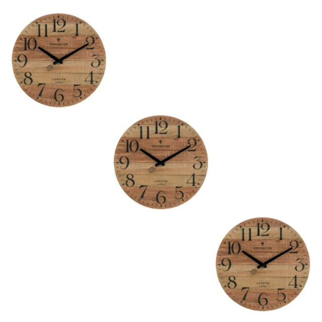Decodeary Horloge Murale Ronde Intemporelle Chronométrage Précis pour la Maison Multiples Fonctions comme Montré type 5 3Set