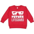 thumbnail image 2 of Inktastic Future Lifeguard Sunglasses Toddler Sweatshirt, 2 of 4