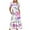 White-F, variant on Penkiiy Women Feather Print Short Sleeve Dress Loose Plain Casual Summer Flowy Tiered Long Maxi Dresses with Pockets S White