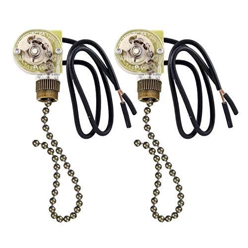 2 pack fanlight switch & pull chain, electrical pull chain switch,on