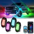 thumbnail image 1 of Luces LED de roca Tomshoo 4 piezas multicolores con aplicación BT Para SUV, 1 of 8