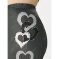 thumbnail image 4 of Leggings de Talla Grande de Estampado de Corazón Rosegal Leggings de talla grande, 4 of 5