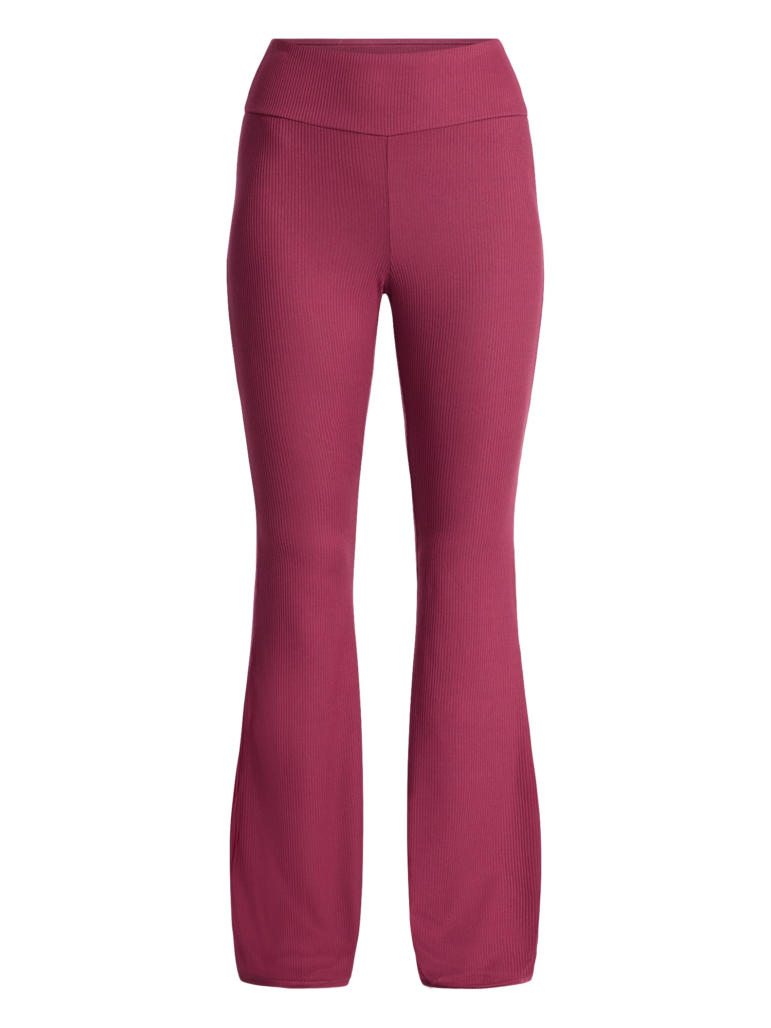 No Boundaries Ribbed Flare Pants Women High Rise 32