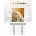 thumbnail image 6 of No Hook Shower Curtains with Snap in Liner, White Peacock Elegant Waterproof Fabric Shower Curtain, Vintage Garden Floral Botanical Double Layers & See-Through Top Window Bathroom Curtains 48''x72'', 6 of 6