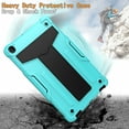 thumbnail image 4 of Galaxy Tab A 10.1 2019 Case T510 T510, Allytech Heavy Duty Protection Multi Angle Viewing Stand Shockproof Kids Friendly Rugged Back Cover Case for Samsung Galaxy Tab A 10.1" 2019, Aqua/Black, 4 of 4