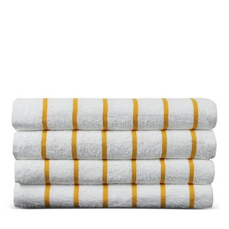 Winston Porter Wellston Turkish Natural Cotton Pool Striped Beach Winston Porter Wellston Turkish Natural Cotton Pool Striped Beach Towel Set Of 4