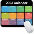 thumbnail image 1 of Square Mouse Pad 2023 Calendar, Personalized Premium-Textured Mouse Mat Design , Washable Mousepad Lycra Cloth , Non-Slip Rubber Base Computer Mouse Pads for Wireless Mouse, 1 of 5