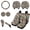 American Tribal Brown Cow Print Retro, variant on Renewold American Tribal Highland Cow Lily Car Seat Cover Full Set 11 Pack, with Steering Wheel Cover Coasters Gear Shift Knob Cover Handbrake Protector Headrest Protector Auto Decor Universal Fit