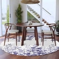thumbnail image 3 of Purple Eucalyptus Leaves Round Area Rug 6Ft Washable Circle Rugs for Bathroom Office, Watercolor Spring Summer Botanical Non-Slip Carpet Floor Mats Indoor Outdoor Carpet Runner Aesthetic Home Decor, 3 of 8