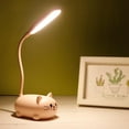thumbnail image 6 of Cbcbtwo Desk Lamp, Adjustable Goose Neck LED Table Lamp, Eye-Protecting Reading Lamp, with Cute Kawaii Cartoon Cat Base, USB Charging, Desk Lamp for Home Office Bedroom (Blue), 6 of 8