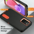 thumbnail image 4 of for Galaxy A03s Case with Kickstand, [10FT Military Drop Protection] Rugged Heavy Duty Hard PC+Soft Silicone Rubber Bumper Hybrid Triple-Layer Case for Samsung Galaxy A03s,
Black+Orange, 4 of 7
