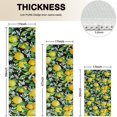thumbnail image 4 of Yellow Lemon Flowers Black Pattern Kitchen Rugs Sets Of 3,Kitchen Runner Rugs Non Skid Washable,Decorative Kitchen Floor Mats for Kitchen,Sink,Laundry,17"x30"+ 17"x47" + 17"x59", 4 of 6