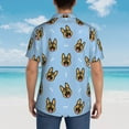thumbnail image 6 of Balery German Shepherd Puppy Print Men's Hawaiian Shirts Short Sleeve Beach Shirt Relaxed Fit Vacation Button Down Shirts-3X-Large, 6 of 9