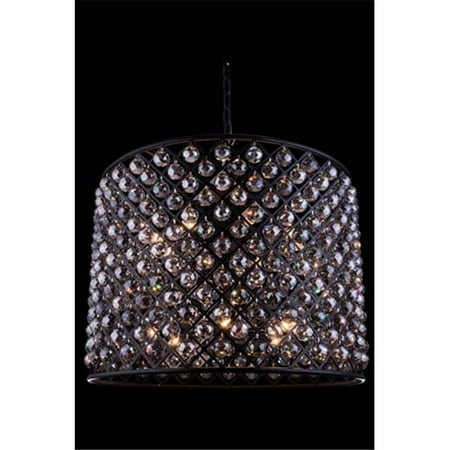 

Elegant Lighting 1206D35MB-SS-RC 35.5 Dia. x 28 H in. Madison Pendent Lamp - Mocha Brown Royal Cut Silver Shade Crystals