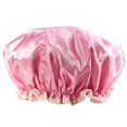 thumbnail image 4 of Juego de 3 gorros de ducha impermeables para mujer, gorros de baño reutilizables de doble capa con forro de PEVA., 4 of 5